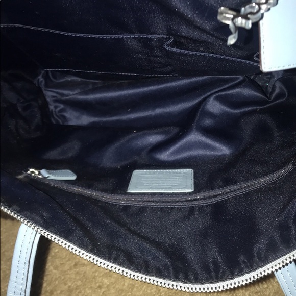 Large Sky Blue coach Shoulder Bag - Picture 1 of 2